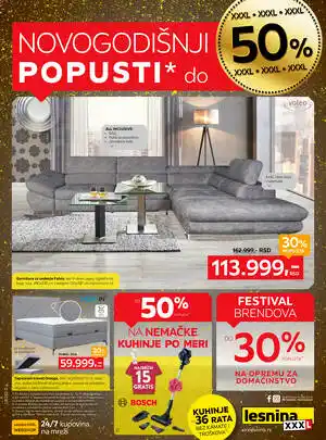 Novogodišnji popusti u Lesnini