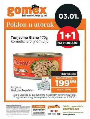Akcija tunjevina Giana 1+1