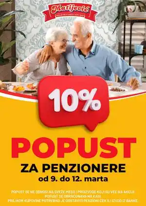 10 posto popust za penzionere