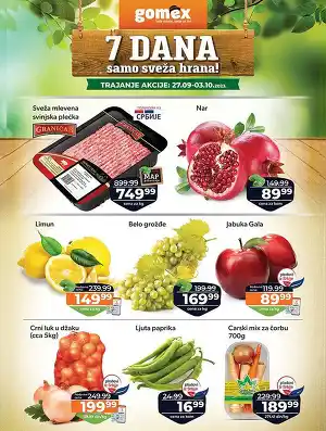 7 dana samo sveža hrana