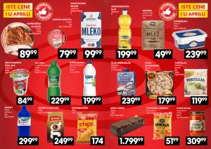 Iste cene i u aprilu