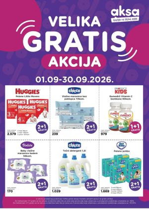 Velika gratis akcija Septembar