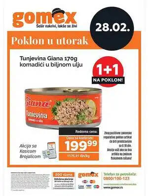 Akcija tunjevina Giana 1+1