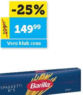 Špageti Spaghetti No.5, 500g, Barilla