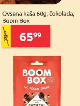 Ovseni kaša 60g, čokolada, Boom Box