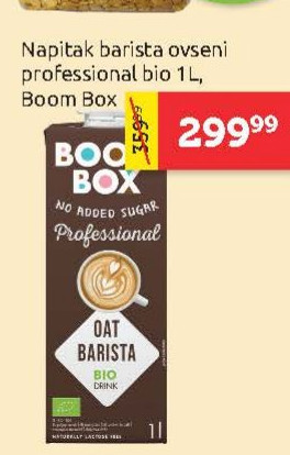 Napitak barista ovseni professional bio 1L, Boom Box