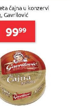 Pašteta čajna u konzervi 100g, Gavrilović