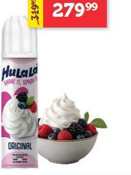 Šlag biljni u spreju 250g, Hulala
