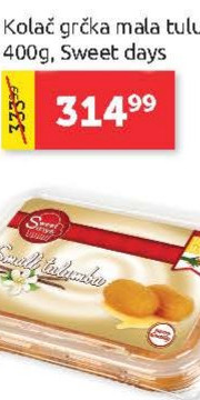 Kolač grčka mala tulumba 400g, Sweet days