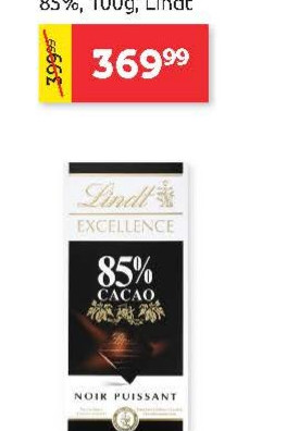 Čokolada Excellence dark 85%, 100g, Lindt