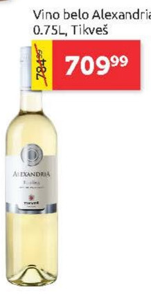 Vino belo Alexandria 0.75L, Tikveš