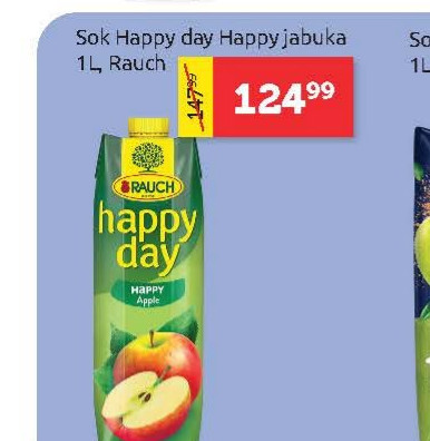 Sok happy day Happy jabuka 1L, Rauch