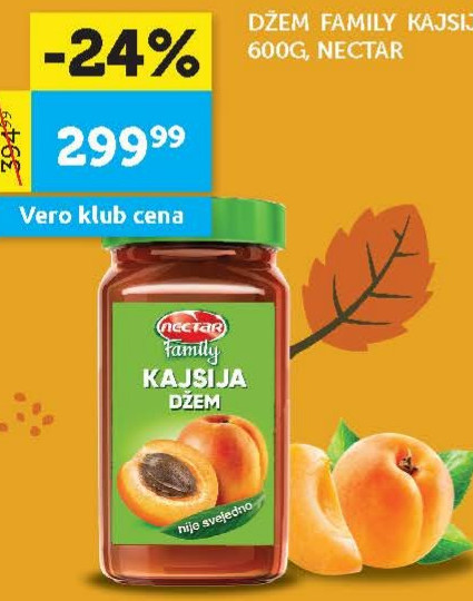 DŽEM FAMILY KAJSIJA 600G, NECTAR