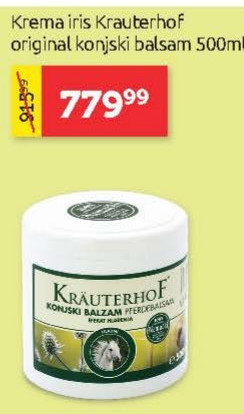 Krema Iris Kräuterhof original konjski balsam 500ml