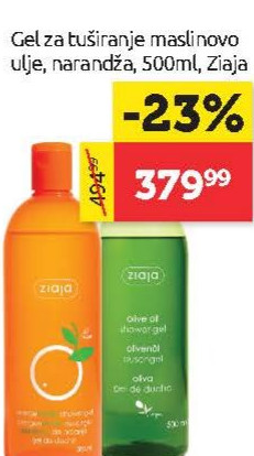 Gel za tuširanje maslinovo ulje, narandžast, 500ml, Ziaja