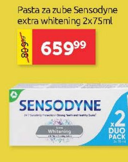Pasta za zube Sensodyne extra whitening 2x75ml