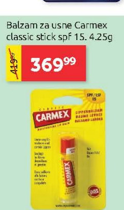 Balzam za usne Carmex classic stick spf 15, 4.25g