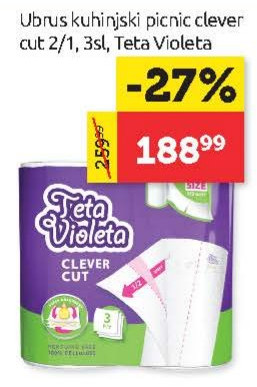 Ubrus kuhinski picnic clever cut 2/1, 35l, Teta Violeta