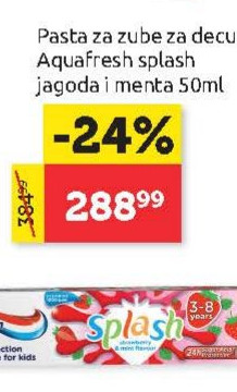 Pasta za zube za decu Aquafresh slash jagoda i menta 50ml