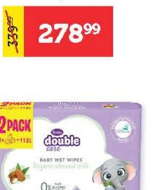 Maramice vlažne baby badem duopack 2x56kom, Violeta