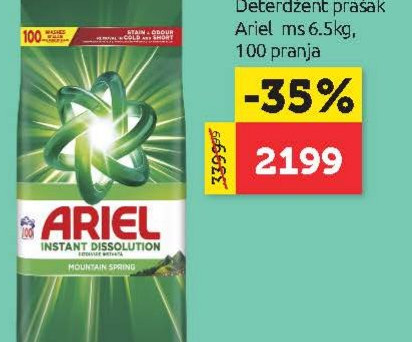 Ariel ms 6.5kg, 100 pranja