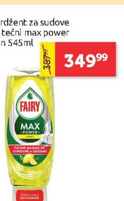 Fairy tečni max power lemon 545ml