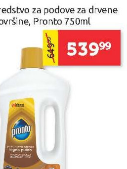 Sredstvo za podove za drvene površine, Pronto 750ml