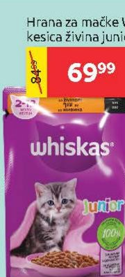 Hrana za mačke Whiskas kesica živina junior 85g
