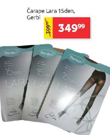 Čarape Lara 15den, Gerbi