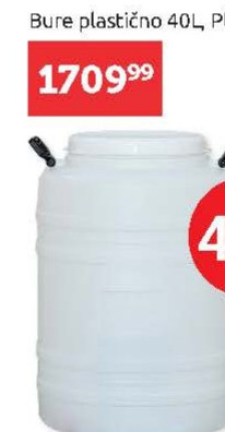 Bure plastično 40L, Plastika