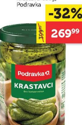 Krastavci 680g, Podravka