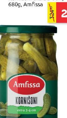 Kornišoni extra 3-6cm, 680g, Amfissa