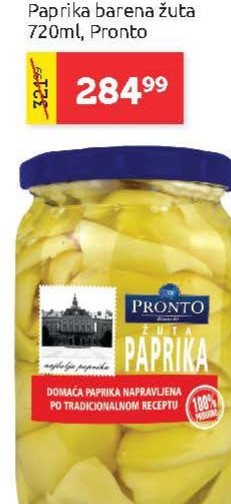 Paprika barena žuta 720ml, Pronto