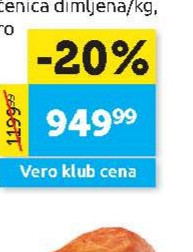 Pečenica dimljena/kg, Vero