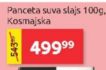Panceta suva slajs 100g, Kosmajska