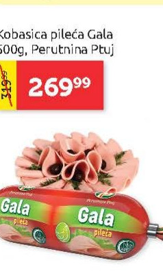 Kobasica pileća Gala 500g, Perutina Ptuj