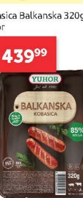 Kobasica Balkanska 320g, Yuhor