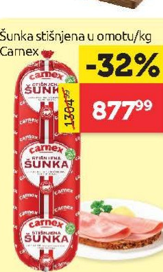 Šunka stišnjena u omotu/kg, Carnex