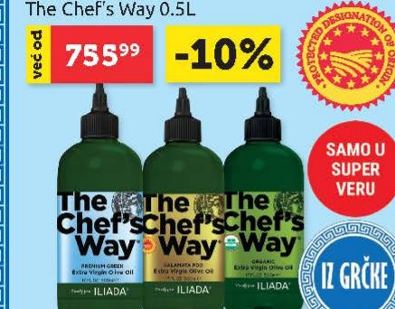 Maslinovo ulje extra devičansko The Chef's Way 0.5L