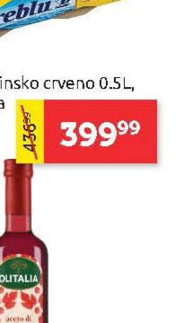 Sirće vinsko crveno 0.5L, Olitalia