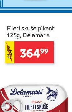Fileti skuše piquant 125g, Delamaris