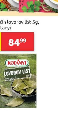 Začin lovorov list 5g, Kotanyi