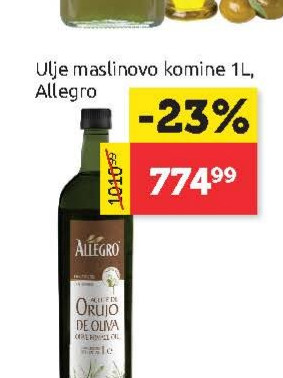 Ulje maslinovo komine 1l, Allegro