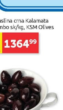 Maslina crna Kalamata jumbo sk/kg, KSM Olive