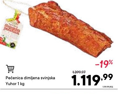 Pecenica dimljena svinjska Yuhor 1 kg