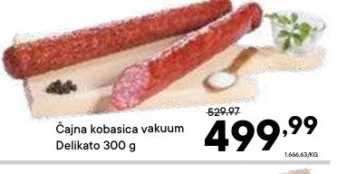 Čajna kobasica vakuum Delikato 300 g