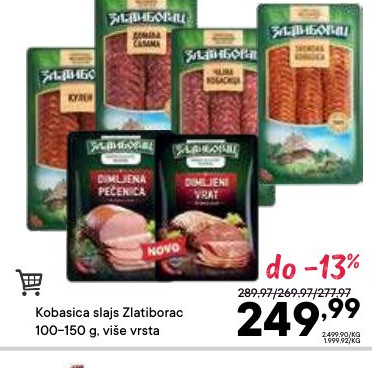 Kobasica slajz Zlatiborac 100-150 g, više vrsta