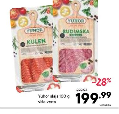 Yuhor slajs 100 g, više vrsta