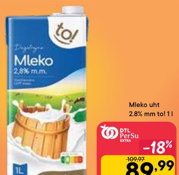 Mleko uho 2.8% m.m. 1 l