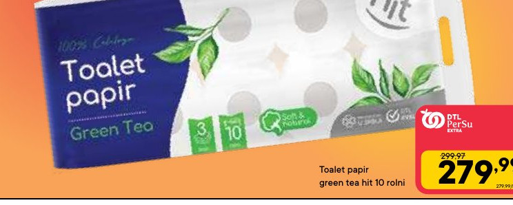 Toalet papir green tea hit 10 rolni